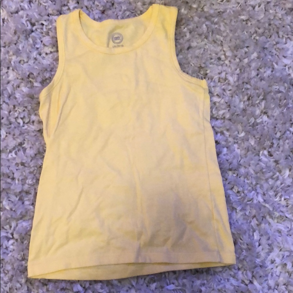 Plane pastel yellow tank top. For children.
